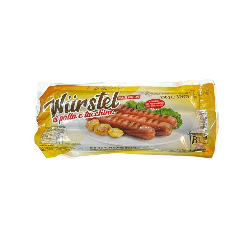 WURSTEL POLLO/TACCHINO GR.250x12 BECHER