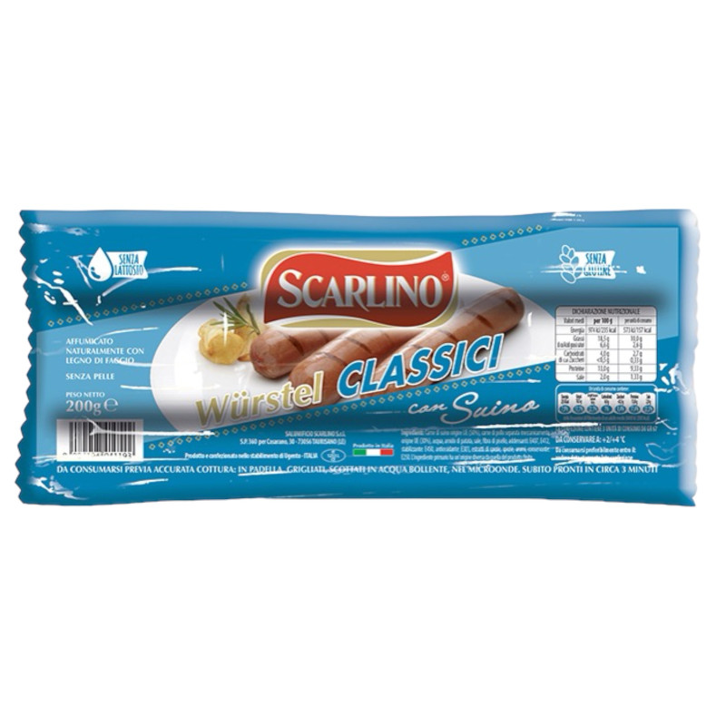 WURSTEL SCARLINO CLASSICO GR200X20PZ
